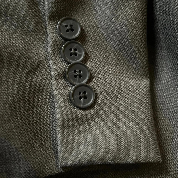 J.Ferrar Men's Sport Coat Blazer Two Button Gray Polyester Blend Slim Fit Sz 44L - Picture 5 of 6